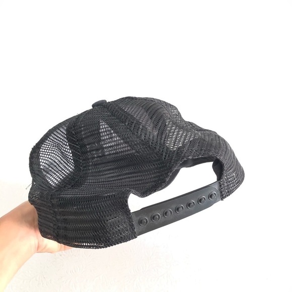 Love Your Melon Black Embroidered Trucker Hat Adjust EUC Unisex Adult One Size - Picture 4 of 7